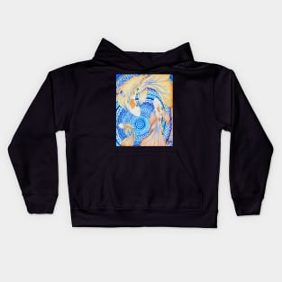 Koi In the Deep Blue Kids Hoodie